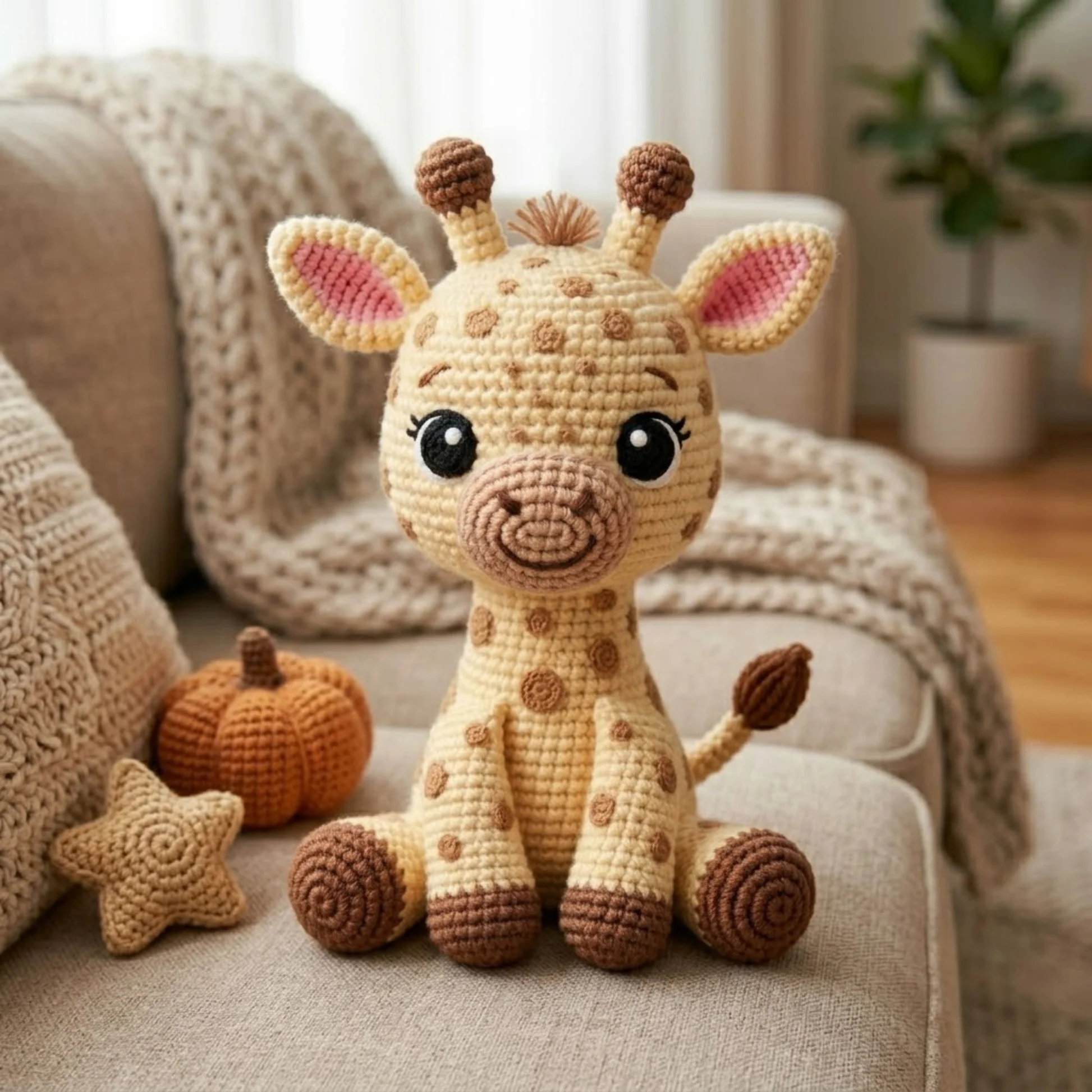 Handmade Crochet Giraffe Plush Toy